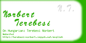 norbert terebesi business card